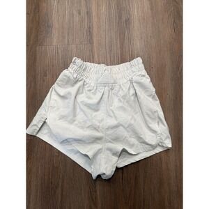 FP Movement The Way Home Shorts Womens XS White High Rise Smocked Athletic